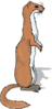 Brown Standing Ferret Clip Art